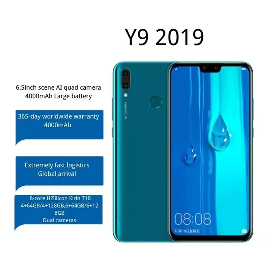 Android cellphone Rear fingerprint Y9 2019 6.5 inches smartphone 64GB celulares Y6 Y7 Y9s P20 mobile phone